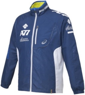 【ASICS/アシックス】 A77 ブレーカージャケット インディゴxホワイト メンズ アシックス